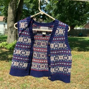 Vintage Abercrombie & Fitch wool sweater vest, small